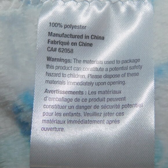 Baby Kiss White Blue Gray Giraffe Plush Security Blanket Baby lovey Nunu Soother - Picture 5 of 6